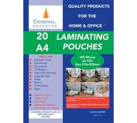 250 μ A4 Hot Laminating Pouches 250 Microns Pack of 20 (2 x 125)