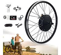 250/350/500W Electric Bike Conversion Kit, Rear Wheel Brushless Gear Hub Motor with Display, Compatible with 20-29 inch Wheels, 36V/48V