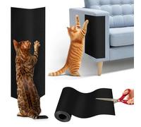 250×40cm Self Adhesive Cat Scratching Mat,DIY Cat Scratch Mat (Black）