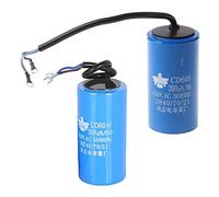 250-450V 200uF Appliance Motor Start Run Capacitor CD60 Aluminum Electrolytic Capacitor Fixed Filter Assorted Electronic Component Frequency Low Impedance Polyester Power Flat