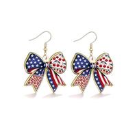 250 Anniversary 4th of July Patriotic Earrings Merchandise 1776 2026 Red White Blue Acrylic Earrings 4th of July Outfits Accessories Shirt for Women 250th American Celebration Jewelry Gifts, M