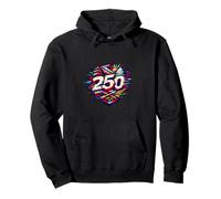 250 Commemoration American History Glitch Art Shield Pullover Hoodie
