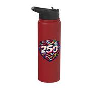 250 Commemoration American History Glitch Art Shield Stainless Steel Insulated Water Bottle