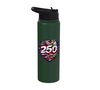 250 Commemoration American History Glitch Art Shield Stainless Steel Insulated Water Bottle