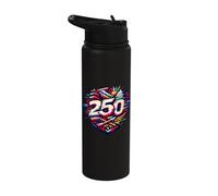 250 Commemoration American History Glitch Art Shield Stainless Steel Insulated Water Bottle