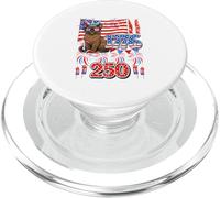 250 Costume Proud 1776 Freedom 4th July US Flag Burmese Cat PopSockets PopGrip for MagSafe
