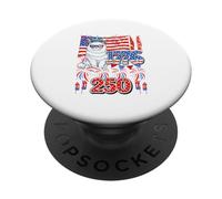 250 Costume Proud 1776 Freedom 4th July US Flag Persian Cat PopSockets Adhesive PopGrip