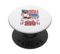 250 Costume Proud 1776 Freedom 4th July US Flag Siamese Cat PopSockets Adhesive PopGrip