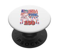 250 Costume Proud 1776 Freedom 4th July US Flag Sphynx Cat PopSockets Adhesive PopGrip