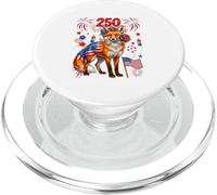 250 Costume Proud 4th July US Flag Fox Bow Tie Floral PopSockets PopGrip for MagSafe