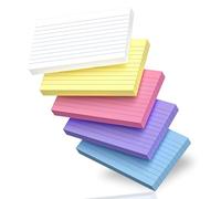 250 Count Index Cards 3x5 Inch Colored Ruled Lined Heavyweight Flash Cards Study Cards with Sturdy Cardstock Durable Flashcards Note Cards for Note Taking, Language Learning, School & Office Supplies