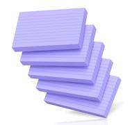 250 Count Index Cards 3x5 Inch Purple Ruled Lined Heavyweight Flash Cards Study Cards with Sturdy Cardstock Durable Flashcards Note Cards for Note Taking, Language Learning, School & Office Supplies