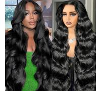 250% Density 13x4 Lace Front Wig Human Hair Wavy HD Transparent Large Lace Space Frontal Human Hair Wigs for Black Women Glueless Wig Human Hair Pre Plucked with