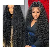 250 Density13X6 360 Full Transparent Deep Water Wave curly Lace Frontal Wigs 30 40 Inch 13X4 Front Human Hair Wig-360full lace-30inches-250density