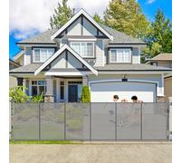 250" Extra Wide Retractable Baby Gates, Reinforced 21ft Large Baby Gate Retractable Pet Gates for Wide Openings, 48" Extra Tall Pet Gate Outdoor Retractable Gate, Long Dog Gate Retractable Fence, Gray