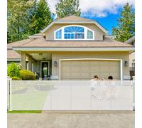 250" Extra Wide Retractable Dog Gate, Reinforced 20ft Retractable Baby Gates Extra Wide Dog Gate, 48" Extra Tall Baby Gate Retractable Outdoor Fence, Extra Long Pet Gate Retractable Gate Indoor, White