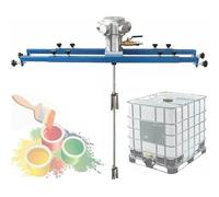 250 Gallon Pneumatic Paint Mixer, IBC Ton Barrel Special Air Agitators, with Support Stand and 2 Folding Propeller, Ink Dissolving Stirring Machine