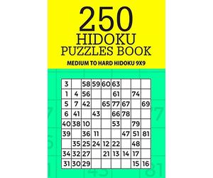 250 Hidoku Puzzle Book: Medium to Hard Hidoku 9x9: Volume 21 (Hidoku Collection)