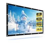 250 in Outdoor Foldable Projector Screen, 300 in Portable Large Home Cinema Movies Screen for Backyard Theater, Anti-Crease Washable Projection Screen for Travel(180in 16:9)