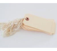 250 LARGE REINFORCED MANILLA STRUNG TAGS LUGGAGE LABELS 120 x 60mm