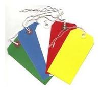 250 Large Reinforced Yellow Strung Tags Luggage Labels 120 x 60mm