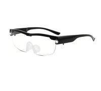 250% Magnifying Glasses for Hobbies, Reading Wearable Glasses with 2 LED Lights 2.5X Magnify Sight Spectacles Magnifier Eyeglasses for Elderly Close Work Reading Jewellers Repairing