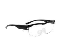 250% Magnifying Glasses, Magnifier Spectacles with 2 LED Lights 2.5X Magnify Sight Spectacles Magnifier Eyeglasses for Elderly Close Work Reading Jewellers Repairing for Hobbies, Reading Wearable Glas