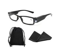 250% Magnifying Glasses with Light Reading Glasses with Lights Magnifying Glasses for Hobbies Glasses with Lights Glass Cloth Storage Bag for Seniors to Work and Read At Close Range Jewelers
