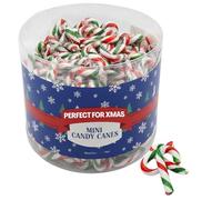 250 Mini Candy Canes - Individually Wrapped 5g Peppermint Christmas Sweets for Kids, Ideal for Gifts, Stockings Fillers & Tree Decorations