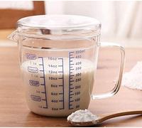 250 ML Glass Measuring Cup Jugs with lid Borosilicate Graduated Glass Jar with Handle Pour Spout Clear Scale Ounce Cup Fluid Oz Cooking Baking Measuring Tool Measure Wine Milk Coffee Cook 8.5 OZ