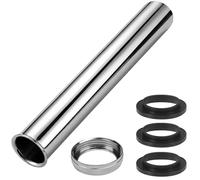 250 mm long immersion pipe, siphon G1-1/4, extension pipe, drain pipe, sink, universal immersion pipe for siphon, sink pipe, drain extension, 1 x threaded ring, 3 x sealing rubber washers