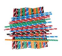 250-Pack Biodegradable Paper Straws - Thick & Non-Soggy - Plastic-Free, Recyclable, Durable Drinking, Juice, Coffee, and Cold Drinks Eco-Friendly Stripped Straws for Party - Assorted Colors