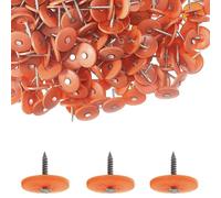 250 Pack - Round Plastic Cap Nail 1 Inch Roofing Nails Galvanized Tar Paper Nails for House Wrap Fastening Foam Board Roofing Felt Insulation Film (250)