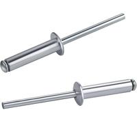 250 PCs 1/8'' x 1''Aluminum Blind Rivets, Pack of 250 CT 3.2mm x 25mm Pop Rivets with Aluminum Grip and Steel Mandrel