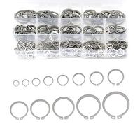 250 PCS 304 Stainless Steel C-Clip Retaining Clip Rings, External Retaining Snap Ring Circlips