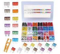 250 Pcs Car Fuses Kit, Mini & Standard Blade Fuses with Storage Case & Fuse Puller Fuse Replacement Kit for Cars Trucks SUV(2A 3A 5A 7.5A 10A 15A 20A 25A 30A 35A 40A)