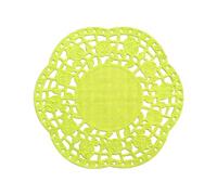 250 Pcs Fluorescent Yellow Paper Doilies, 4.5 Inch Round Decorative Lace Placemats, Disposable Colored Paper Doilies for Tables, Crafts, Wedding Party and Tableware Decoration
