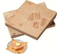 250 Pcs Greaseproof Paper Sheets, 7 x 7 Inch Food Burger Paper, Baking Wrapping Sheets, Old Newspaper Style Grease Proof Wrap for Food Basket & Plate Liners Bread Sandwich Pizza and French Fries