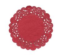 250 Pcs Mini Colored Paper Doilies, 4 Inch Round Lace Paper doilies, Assorted Colors Paper Doilies for Tables, Crafts, Wedding Party and Tableware Decoration (Red)