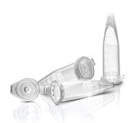 250 Pcs - RE-GEN Micro Centrifuge Test Tubes | Size: 1.5ml Clear Plastic Polypropylene 4 Step Graduated Flat Snap Cap Vials Containers