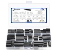 250 Pcs Roll pin Assortment, SAE Roll Pin Set, Slotted Spring Pins, Steel Split Expansion Pin, Black Roll Pins, 1/16 5/64 3/32 1/8 5/32 3/16 7/32 1/4 5/16 3/8 Inch Spring Dowel