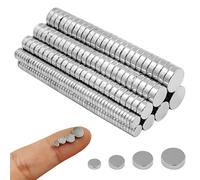 250 Pcs Small Magnets, Tiny Thin Mini Magnets,100 Pcs 3X1mm, 50 Pcs 4x2mm, 50 Pcs 5x2mm, 50Pcs 6x2mm, Round Small Magnet, for Crafts, Whiteboard, Fridge, Kitchen, Office