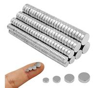 250 Pcs Small Strong Magnets, Tiny Thin Mini Magnets,100 Pcs 3X1mm, 50 Pcs 4x2mm, 50 Pcs 5x2mm, 50Pcs 6x2mm, Round Small Magnet, for Crafts, Whiteboard, Fridge, Kitchen, Office