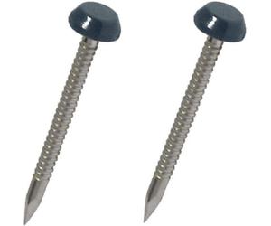 250 Pcs Upvc Panel Pins 40mm Poly Top Pins Nails Plastic Headed Fascia Fixings Roofing Nails Grey