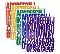 250 Pcs Vinyl Capital Letter Number Stickers,Waterproof Sticky Alphabet Sticker for DIY,Craft,Mailbox,Scrapbook and Outdoor,Multi
