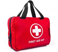 250-Piece First Aid Kit, Compact Premium Kit, Waterproof, for Any Emergency, Ideal for Home, Office, Car, Travel, Outdoor, Camping, Hiking, Boat Tours (Red)