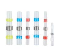 250-Piece Solder Ring Heat Shrink Terminal Kit, Insulated Wire Connectors, 4 Colors Mixed, -55°C to 125°C Connector Strip