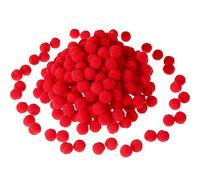 250 Pieces Mini Pompoms Small Fluffy Pom Poms for Decor Arts Crafts DIY, Red (12 mm)