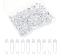 250 Pieces Mini Safety Pins Metal Pins for Clothes Sewing Arts Craft Costume Handicrafts Jewelry Making Bulk Rust Pin for Decorate And Organize Items (White 0.75inch / 19mm)