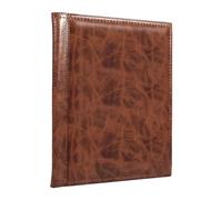 250 Pockets Coin Album, Coin Collection Book with 10 Pages, Compact Coin Holder for Coins Tokens Medals, Durable PU Cover Collecting Album for Hobbyists and Enthusiasts (Brown)
